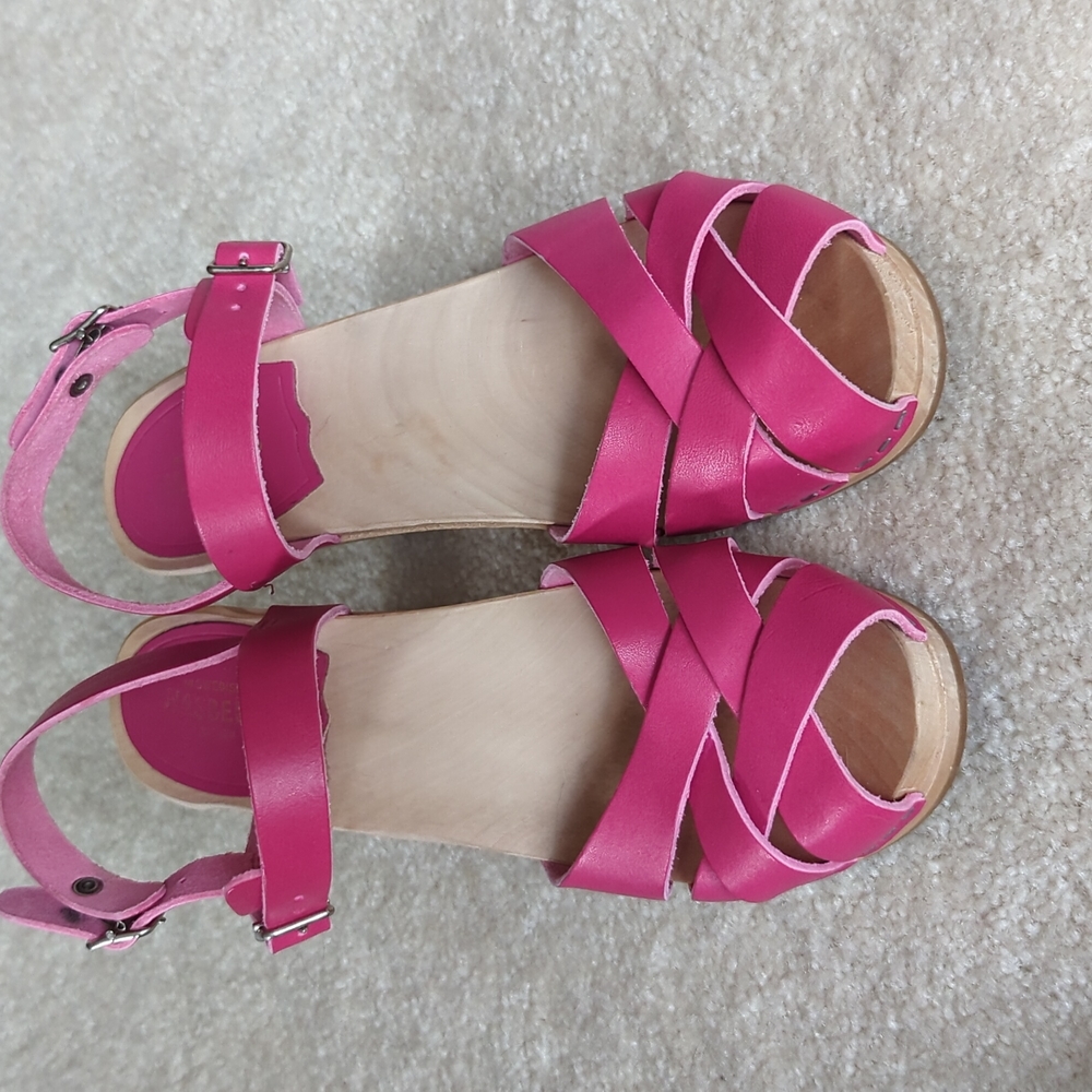 Swedish Hasbeens pink open toe size 38 sandals